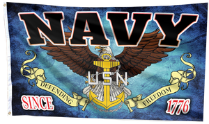 Navy Defending Freedom - USN Flag