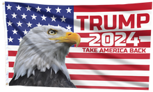 Load image into Gallery viewer, TRUMP 2024 Take America Back Eagle Flag