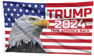 TRUMP 2024 Take America Back Eagle Flag