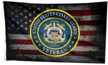Load image into Gallery viewer, United States Coast Guard Veteran Flag