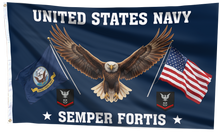 Load image into Gallery viewer, US Navy Eagle Semper Fortis - Petty Officer Third Class Flag