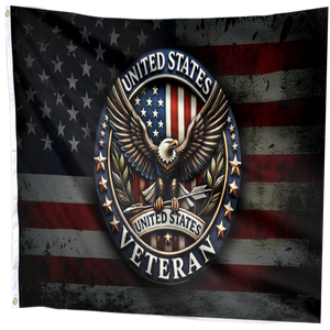 Patriotic American Veteran Flag