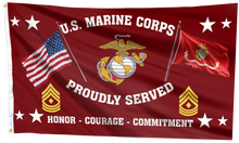 Load image into Gallery viewer, United States Marine Corps - First Sergeant Flag