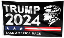 Load image into Gallery viewer, Trump 2024 Face Take America Back Flag