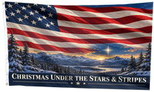 Load image into Gallery viewer, Christmas Under the Stars &amp; Stripes Flag