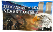 Load image into Gallery viewer, Never Forget 25th Anniversary Eagle Flag