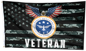American Air Force Veteran – Patriotic Eagle Emblem Flag