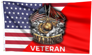 Marines Veteran Flag