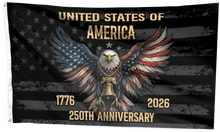 Load image into Gallery viewer, Patriotic Eagle &amp; Liberty Bell Flag