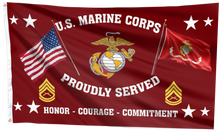 Load image into Gallery viewer, United States Marine Corps - Gunnery Sergeant Flag