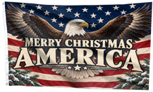 Load image into Gallery viewer, Merry Christmas America Flag