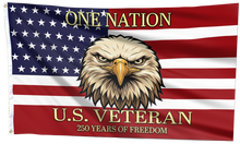 Load image into Gallery viewer, One Nation U.S. Veteran Flag