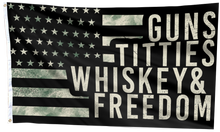 Load image into Gallery viewer, Gun Titties Whiskey &amp; Freedom Flag