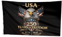 Load image into Gallery viewer, USA 250 Independence Anniversary Patriotic Eagle Flag