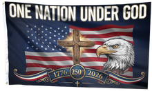 Load image into Gallery viewer, One Nation Under God Eagle Cross Flag