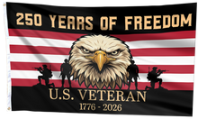 Load image into Gallery viewer, 250 Years of Freedom US Veteran Flag