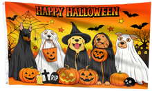 Load image into Gallery viewer, Halloween Dog Pumpkin Flag