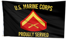 Load image into Gallery viewer, U.S. Marine Corps Proudly Served - Lance Corporal Flag