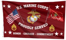 Load image into Gallery viewer, United States Marine Corps - Staff Sergeant Flag
