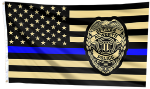 Thin Blue Line Police Flag