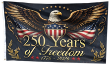 Load image into Gallery viewer, 250 Years of Freedom Eagle Black Flag