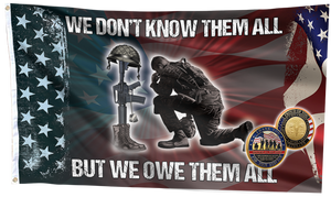 We Owe Them All Flag + Veteran Coin - Bundle