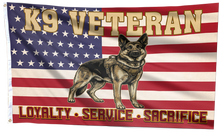 Load image into Gallery viewer, K9 Veteran Loyalty Service Sacrifice Flag