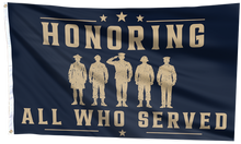 Load image into Gallery viewer, Honoring All Who Served Veteran Flag