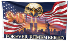 Load image into Gallery viewer, Eagle 911 Forever Remembered Flag
