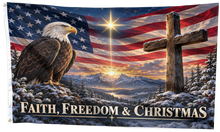 Load image into Gallery viewer, Faith Freedom &amp; Christmas Flag