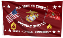 Load image into Gallery viewer, United States Marine Corps - Master Sergeant - Sergeant Flag