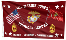 Load image into Gallery viewer, United States Marine Corps - Master Gunnery Sergeant Flag