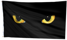 Load image into Gallery viewer, Black Cat's Yellow Eyes Halloween Flag