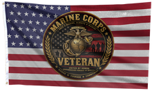 Load image into Gallery viewer, Marine Corp Veteran USA Flag