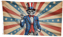 Load image into Gallery viewer, Uncle Sam Skeleton Flag