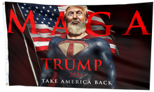 Load image into Gallery viewer, MAGA Super Trump 2024 Flag