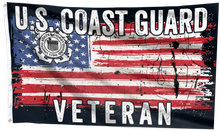 Load image into Gallery viewer, U.S. Coast Guard Veteran – Distressed Flag