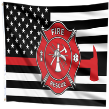 Load image into Gallery viewer, American Fire Rescue Pride Flag