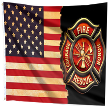 Load image into Gallery viewer, Fire Rescue Honor Flag