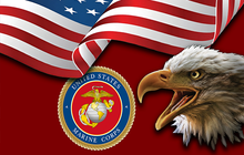 Load image into Gallery viewer, Patriotic USMC Eagle Flag