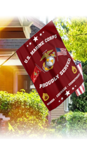 Load image into Gallery viewer, U.S. Marine Corps House Flag