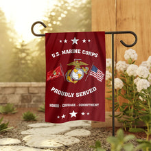 Load image into Gallery viewer, U.S. Marine Corps - Proudly Served Garden Flag