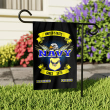Load image into Gallery viewer, Navy Defending Freedom Garden Flag