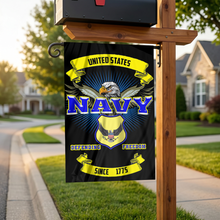 Load image into Gallery viewer, Navy Garden Flag