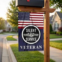 Load image into Gallery viewer, Silent Service Silver Garden Flag