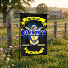 Load image into Gallery viewer, Navy Garden Flag