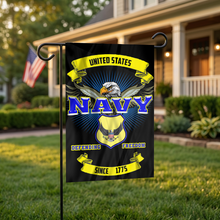 Load image into Gallery viewer, Navy Garden Flag