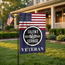 Load image into Gallery viewer, Silent Service Silver Garden Flag