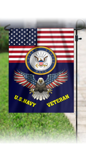 Load image into Gallery viewer, U.S. Navy Veteran Garden Flag