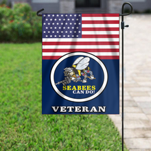 Load image into Gallery viewer, Seabees Veteran Garden Flag